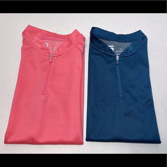 Three Sixty Six Women ‘s 1/2 Zip Short Sleeve Golf Polos Lot of 2 Size M - Picture 14 of 15